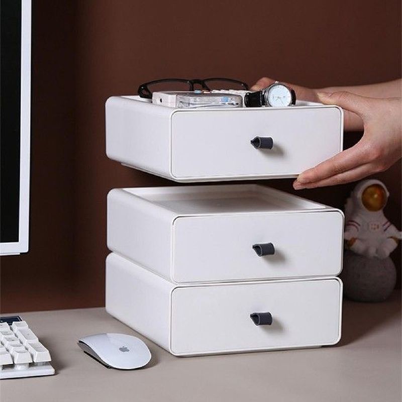 Plastic Drawer Type Desktop Storage Box Student Stationery
