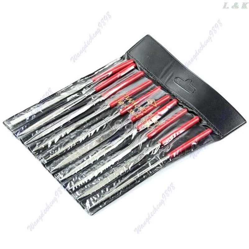 10Pcs/set 140mm Needle Files Jeweler Diamond Carving Craft T