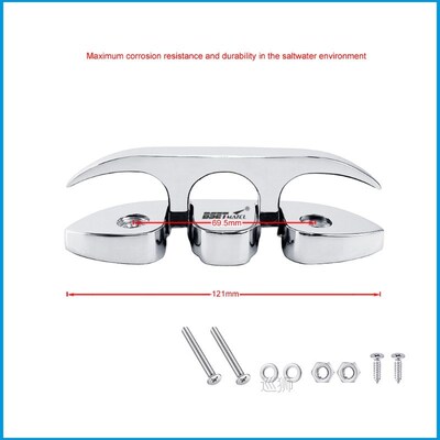 120mm Stainless Steel 316 Boat Flip Up Folding Pull Up Cleat