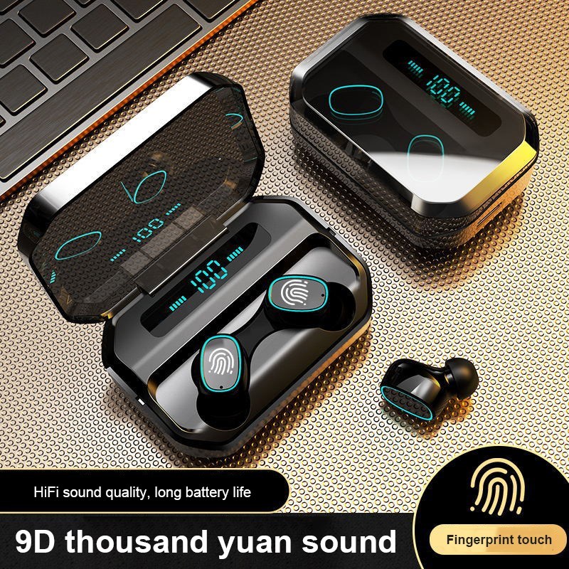 TWS Wireless Earphones Bluetooth Earphones 5.0 9D Bass Stere