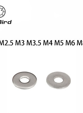 100Pcs DIN125 ISO7089 M1.6 M2 M2.5 M3 M3.5 M4 M5 M6 M8 304 S