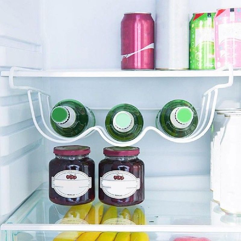 Kitchen Storage Rack organizer Fridge Wine Bottle Rack No