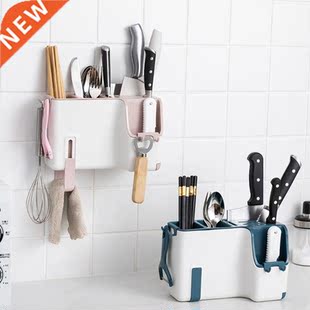 Wall Mounted Cutlery Drainer Rack Utensils Organizer Spoon