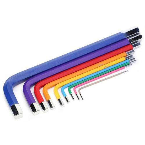 9PCS Flat-End Colorful Hex Socket Wrench Set Hex Key Tools S