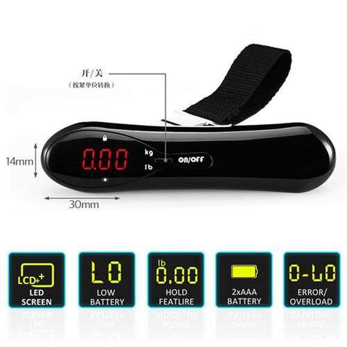 Portable 50kg/110lb Electronic hand held luggage scale Hangi