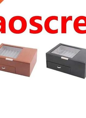 Double-Layer Pen Box Leather Pen Display Box 14 Digits PU Pe