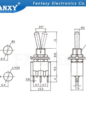 5PCS MTS-102 MTS-103 MTS-202 MTS-203 6A 125V Mini 3/6PIN ON-