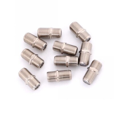 10Pcs/bag Aluminium Alloy Joiner Barrels Connector F Plug Co
