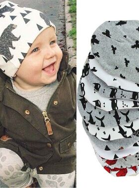 2022 Brand Baby Cap Cartoon Animal Double Printting Cotton