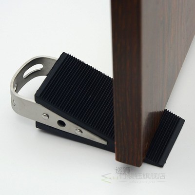 Slip-Resistant Punch Free Rubber Doorstop Holder Windproof D
