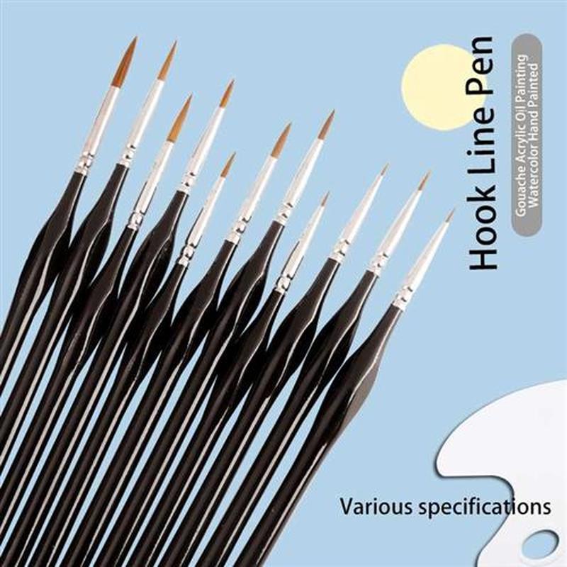 3 Colors Triangle Birch Rod Miniature Hook Line Pen Art Pain