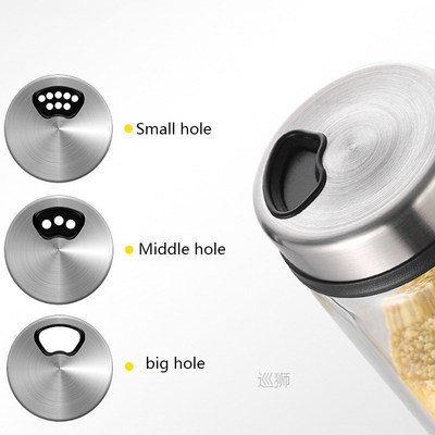 High Borosilicate Glass Seasoning Can Pepper Spice Shaker Ki