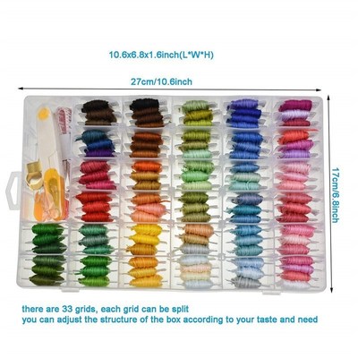 100Pcs Embroidery Threads Floss Kit Friendship Bracelets Cr