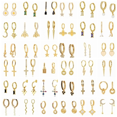 ROMAD Gold Color Hoops Earrings For Women Pendientes Mujer S