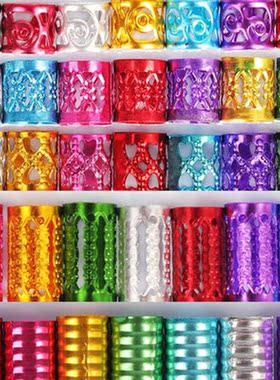 30Pcs Colorful Hair Tube Adjustable Dreadlock Dread Braids B