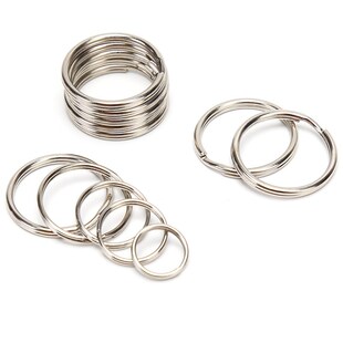 100PCS Stainless Steel DIY Polished Split Ring Keyrings Key
