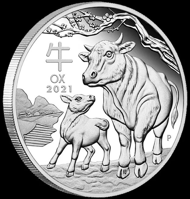 Australia Lunar New Year 1OZ 999 Fine Silver Coin 2021 Year