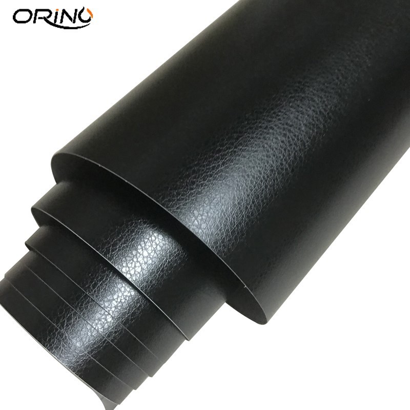 black leather pattern PVC adhesive vinyl wrap film sticker f