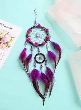 Wisteria Flower Feathers Handmade Dreamcatcher Craft Dream C