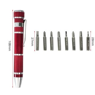 Portable Screwriver Screw Driver Pen 9PCS Mini Set Type