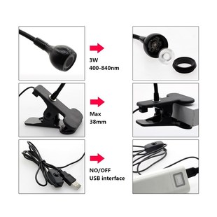 Lamp Desk Bright Flexible Clip Mini Light Led USB