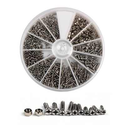 1000Pcs Stainless Steel Screws and Nut set Assortment Kit Re