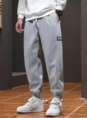 Spring Autumn Black Grey Men Joggers Loose Sweatpants Hip Ho