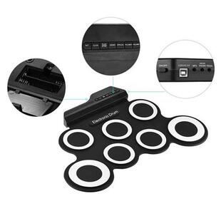 Set Portable Digital--DrumR Silicone Compact Electronic Drum