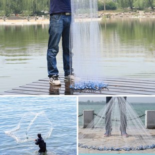 Fish Net Fishing Bait Cast Equipment 2.4m/7.87ft Diameter Ca