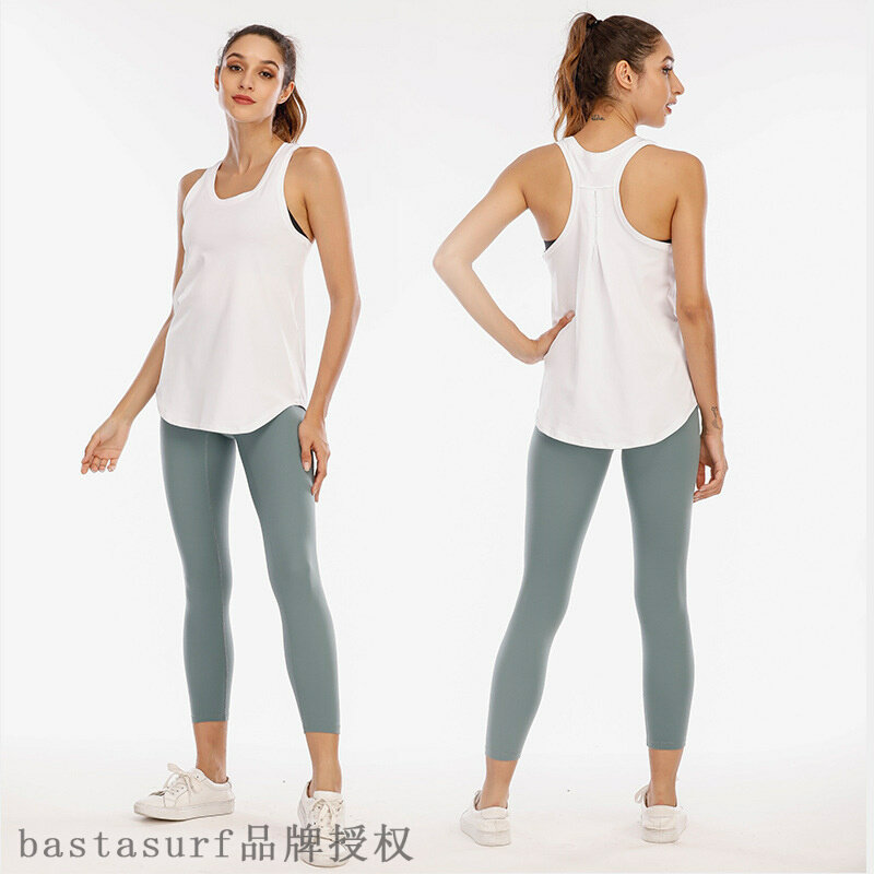 Lulu same women's sports vest pleated fast drying el