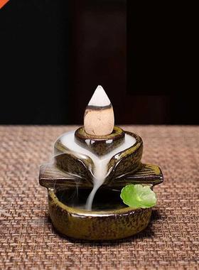 Waterfall Incense Burner Backflow Mini Buddha Censer Backflo