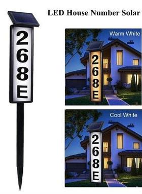 LED House Number Solar Light Digital Address Indication