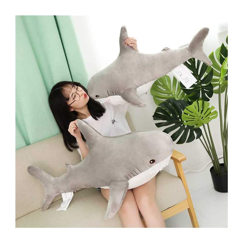 Super Huge Plush Shark Toy Soft Stuffed Speelgoed Animal Rea
