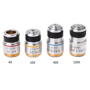 4X 10X 40X 100X Achromatic Objective Lens 适用于 Biological