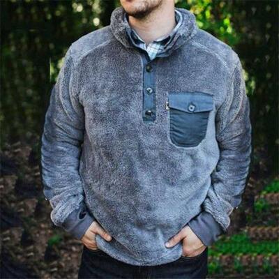 Winter Sherpa Fleece Sweater Plus Size 3XL Fluffy Pullover P