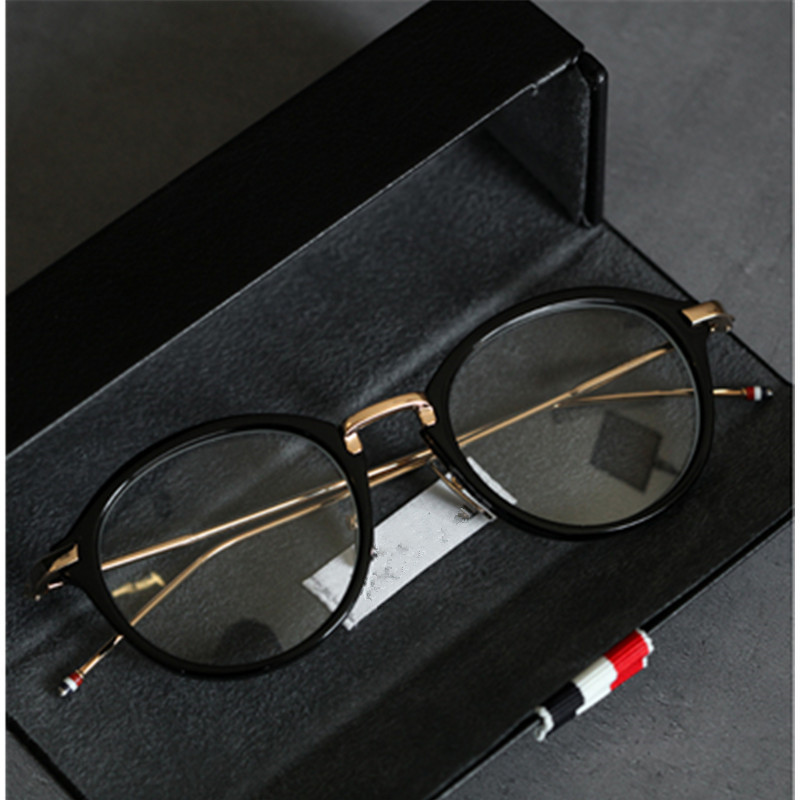 Brand Round Titanium Alloy Glasses Frame Men Women Prescript