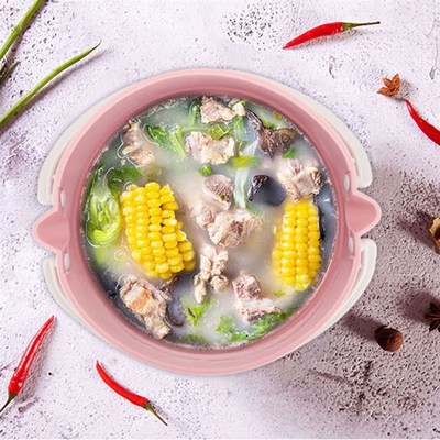 Portable Folding Steamer Hot Pot Stewing Cook Mini Pan Silic