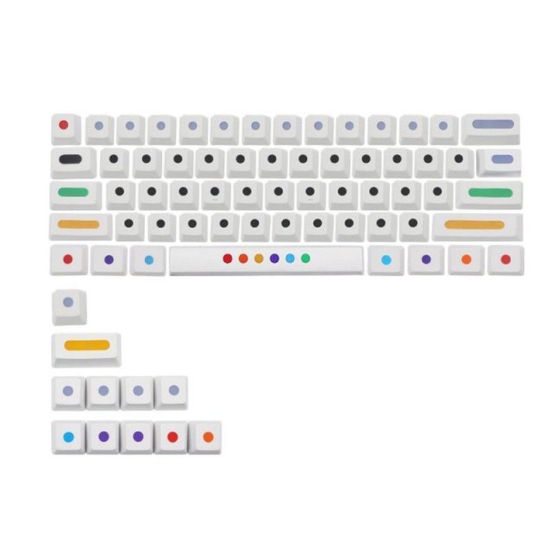 71 Keys/Set Dots Keycaps Profile PBT Key Caps for MX Switch