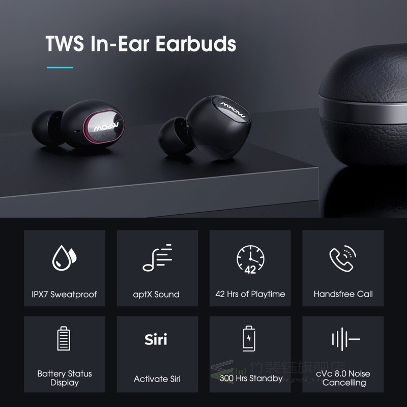 Mpow ipx7 T5/M5 TWS Earphones Wireless Earbuds Bluetooth 5