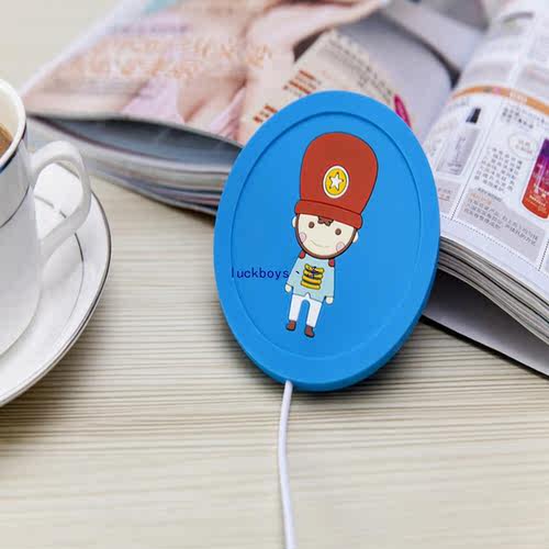 Cartoon Silicone Electrical Insulation Coaster USB Warm Cup