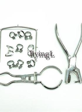 Teeth Care Dental Rubber Dam Set Perforator Puncher Pliers f