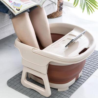 Foldable Foot Bath Bucket Footbath Plain Foaming Massage Buc