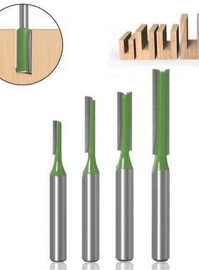 4pcs 6mm Shank Straight Milling Cutter Ouble Flute Wood Cutt