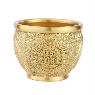Brass Feng Shui Bowl Luck Fortune Bai Fu Bowl Statue