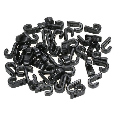 50Pcs Nylon Bungee Lashing Shock Cord J Hooks Tie Down Hook