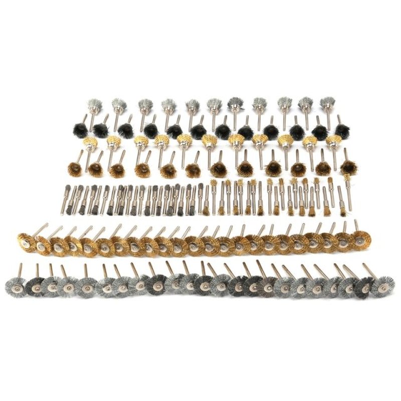 Polish Wire Brush Kit 138Pcs 1/8 Inch Shank Stainless Steel