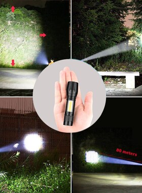 Mini Flashlight Rechargeable Usb Aluminum Alloy Led Bulbs Fl