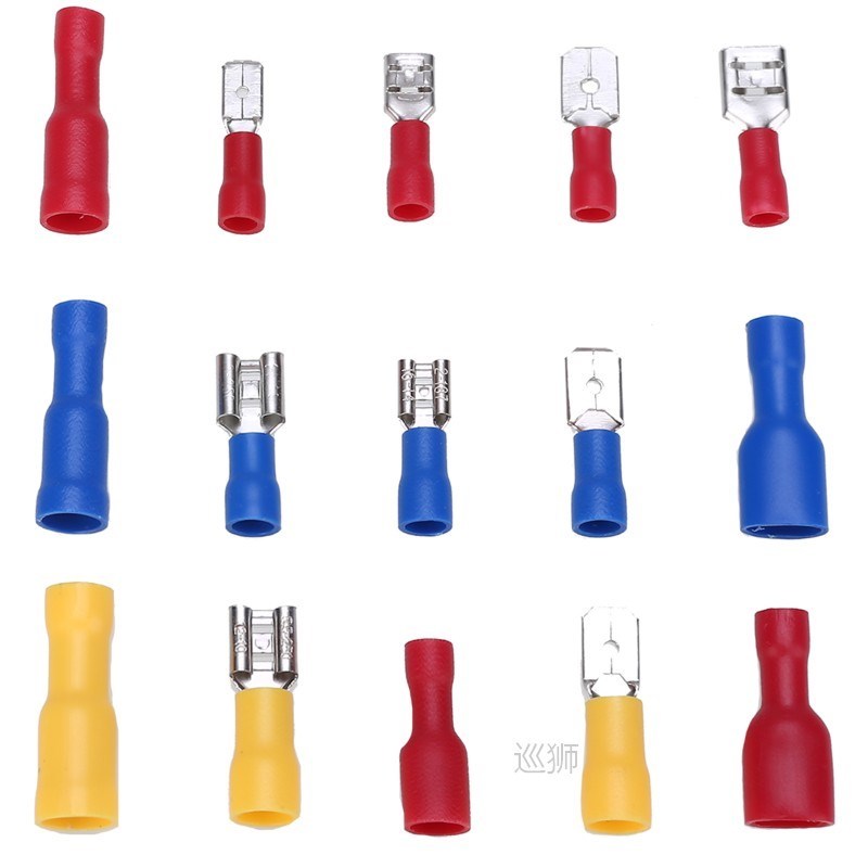 280pcs/set Durable Cable Lugs Assortment Kit Wire Flat Conne