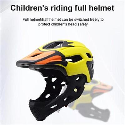 Kids Balance Bike Full Face Helmet Safety Bicycle Cycling