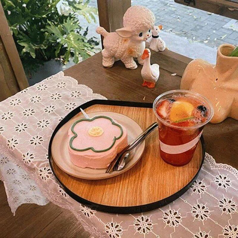 Dessert Plate Semicircle Dinner Plate Food Serving Tray Brea